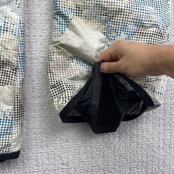 Lole White Snow Pants Women Sz M Trippy Geometric AOP Ski Snowboard Winter Gear - Picture 12 of 13